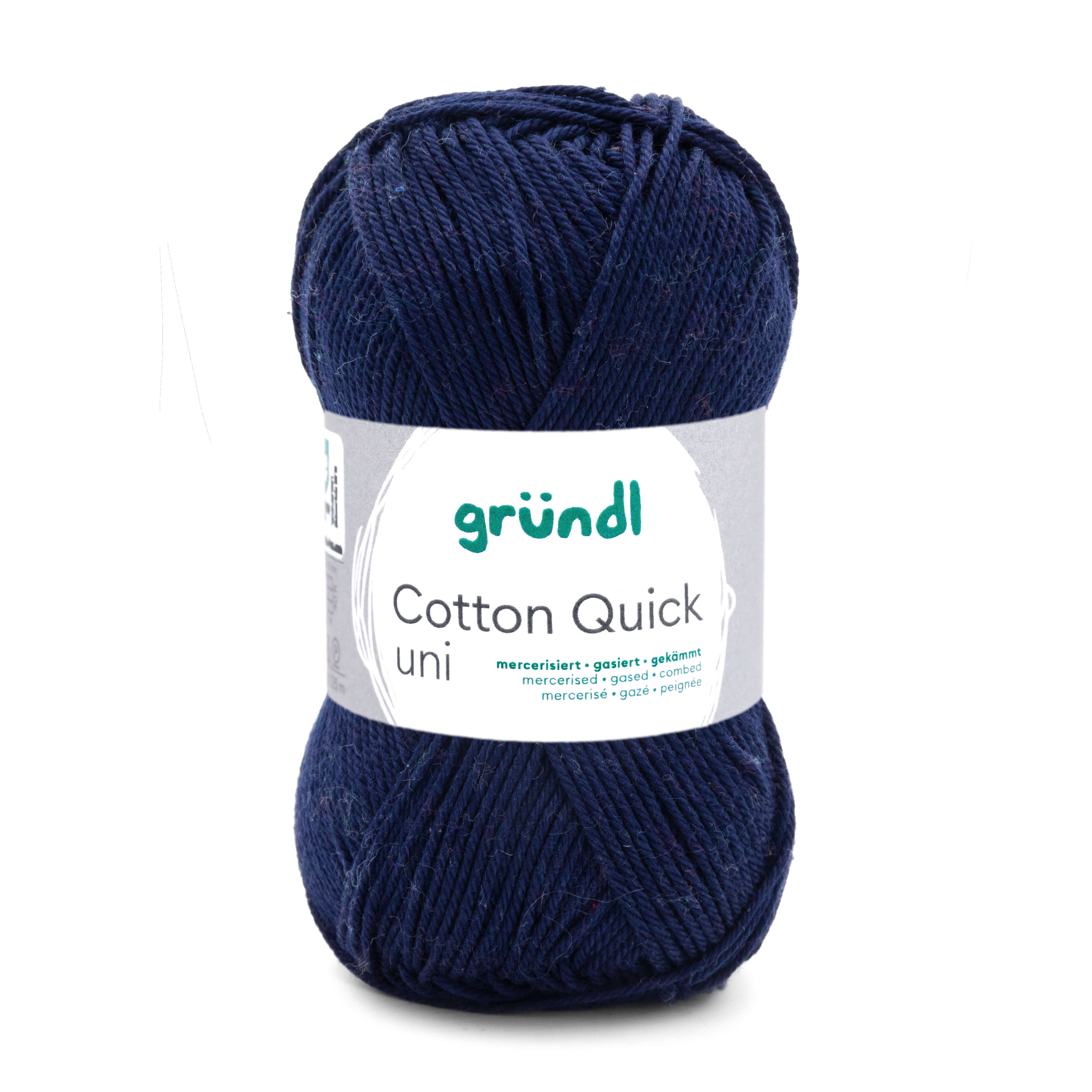 Cotton Quick Uni Baumwollgarn mercerisiert gasiert gekämmt 50g / 125m