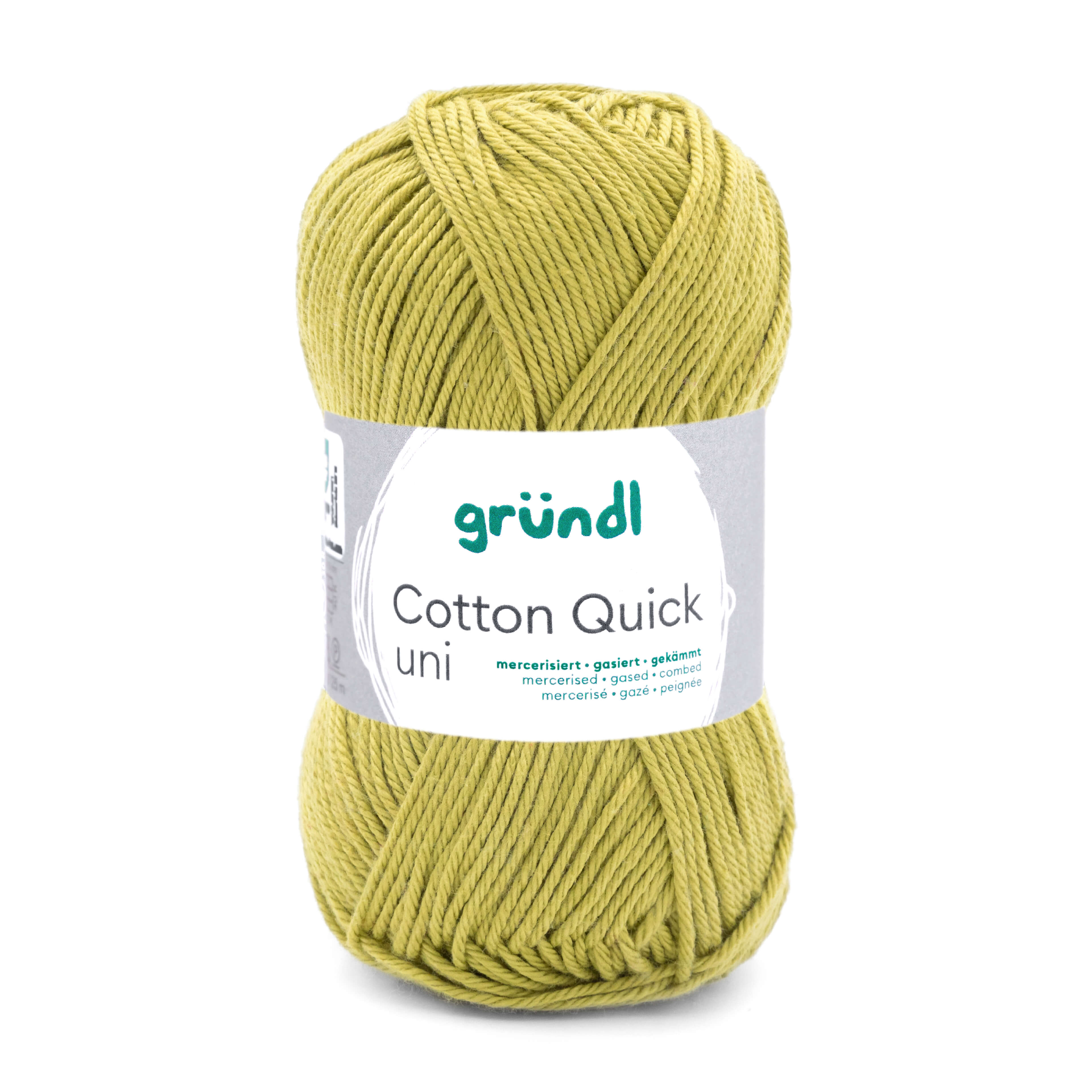 Cotton Quick Uni Baumwollgarn mercerisiert gasiert gekämmt 50g / 125m