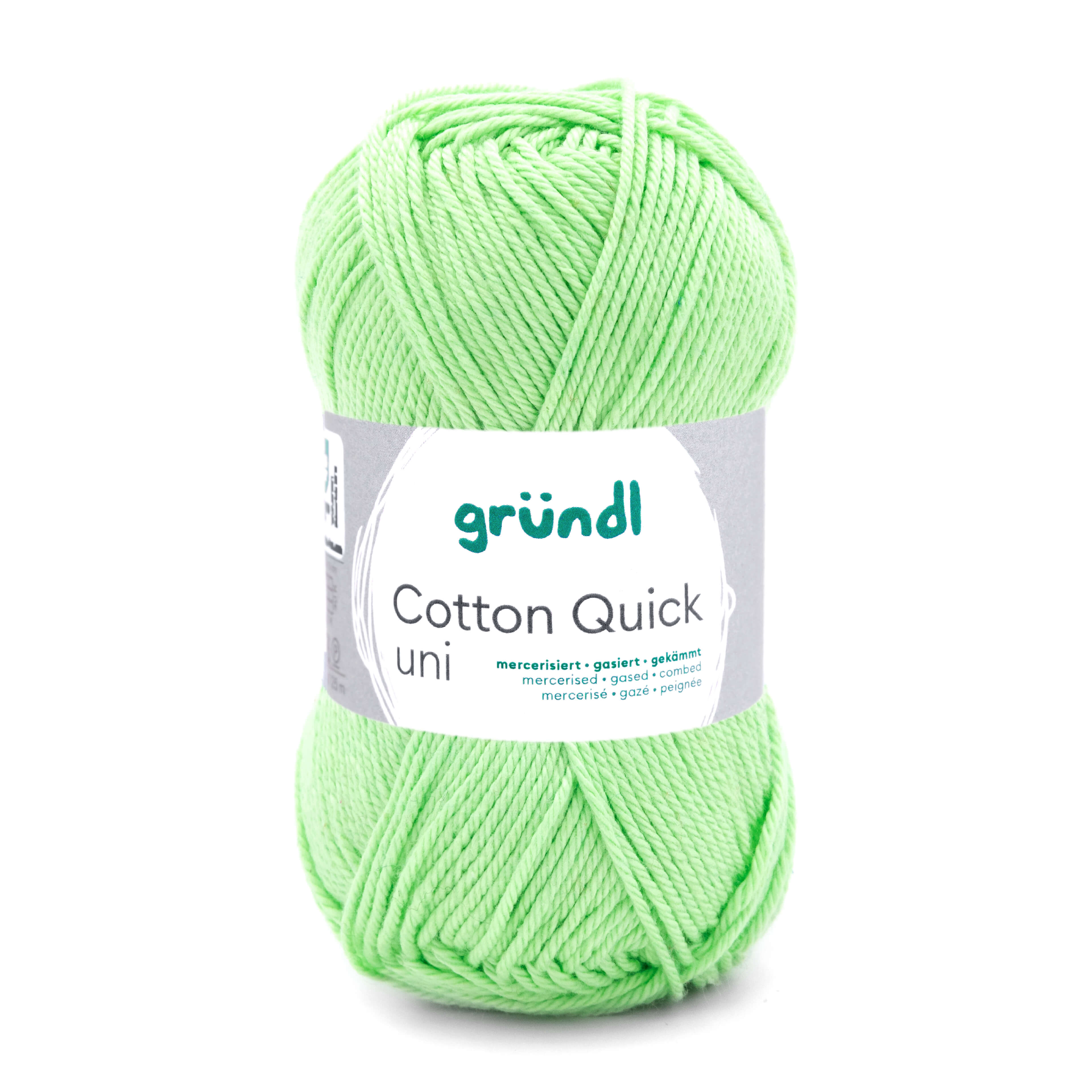 Cotton Quick Uni Baumwollgarn mercerisiert gasiert gekämmt 50g / 125m
