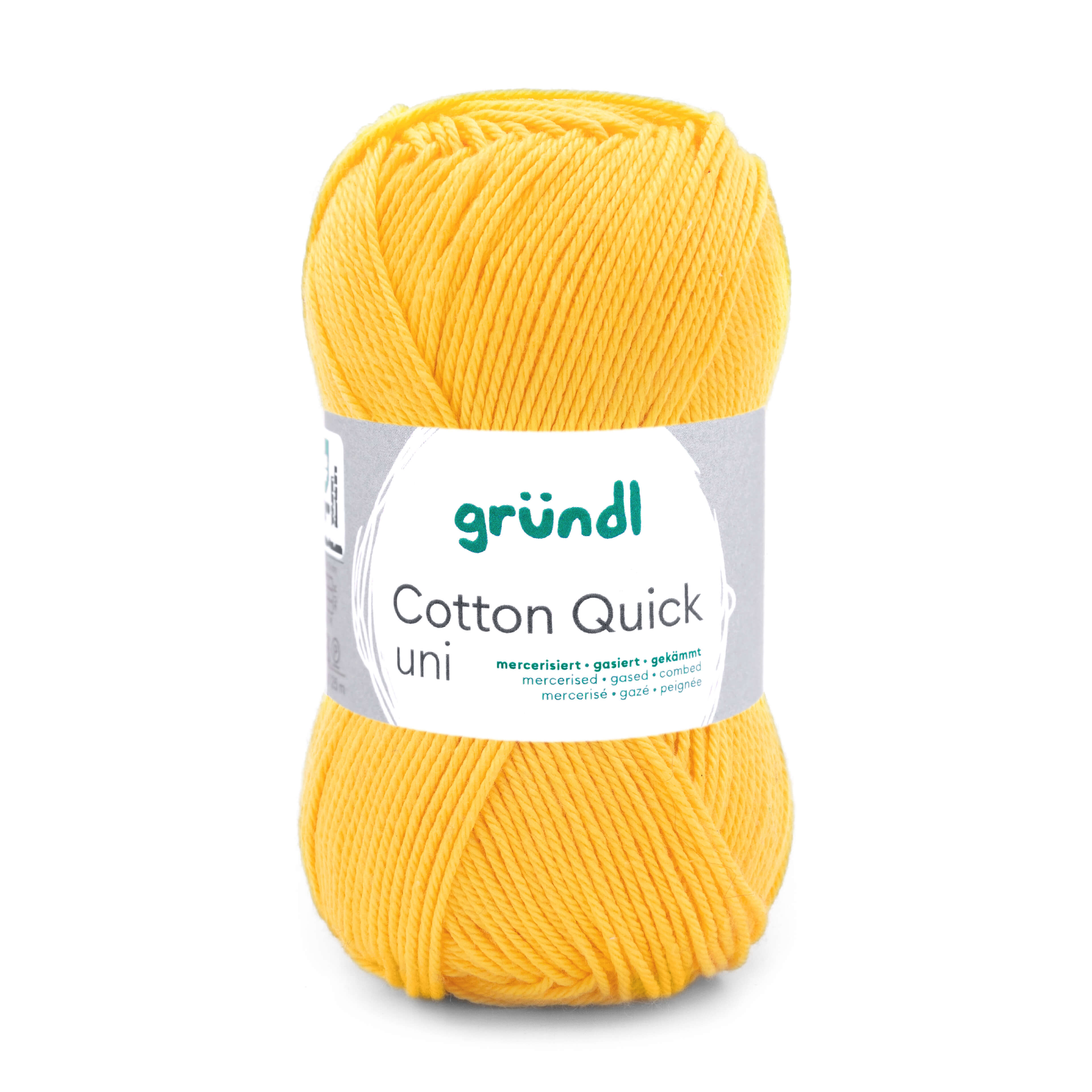Cotton Quick Uni Baumwollgarn mercerisiert gasiert gekämmt 50g / 125m