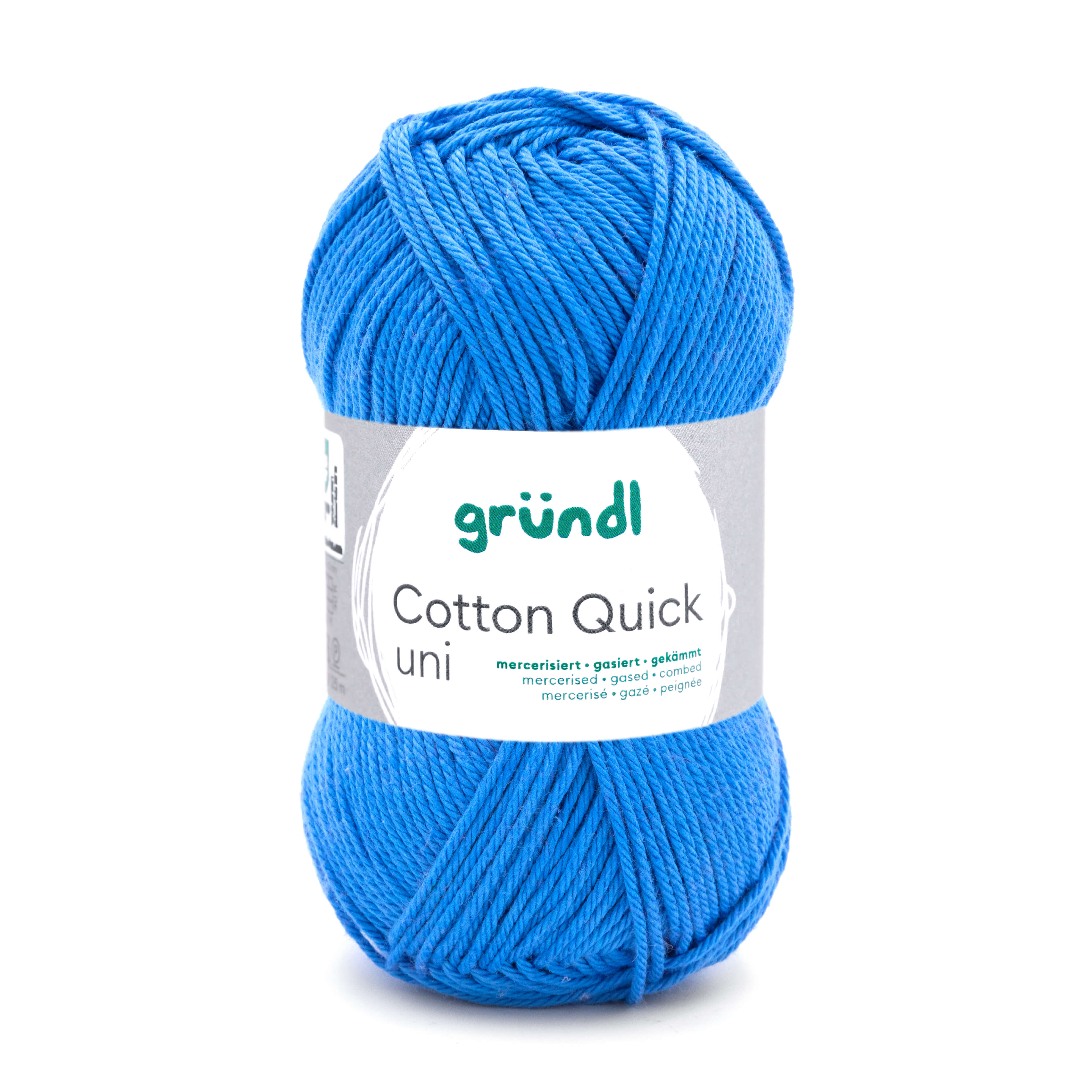 Cotton Quick Uni Baumwollgarn mercerisiert gasiert gekämmt 50g / 125m
