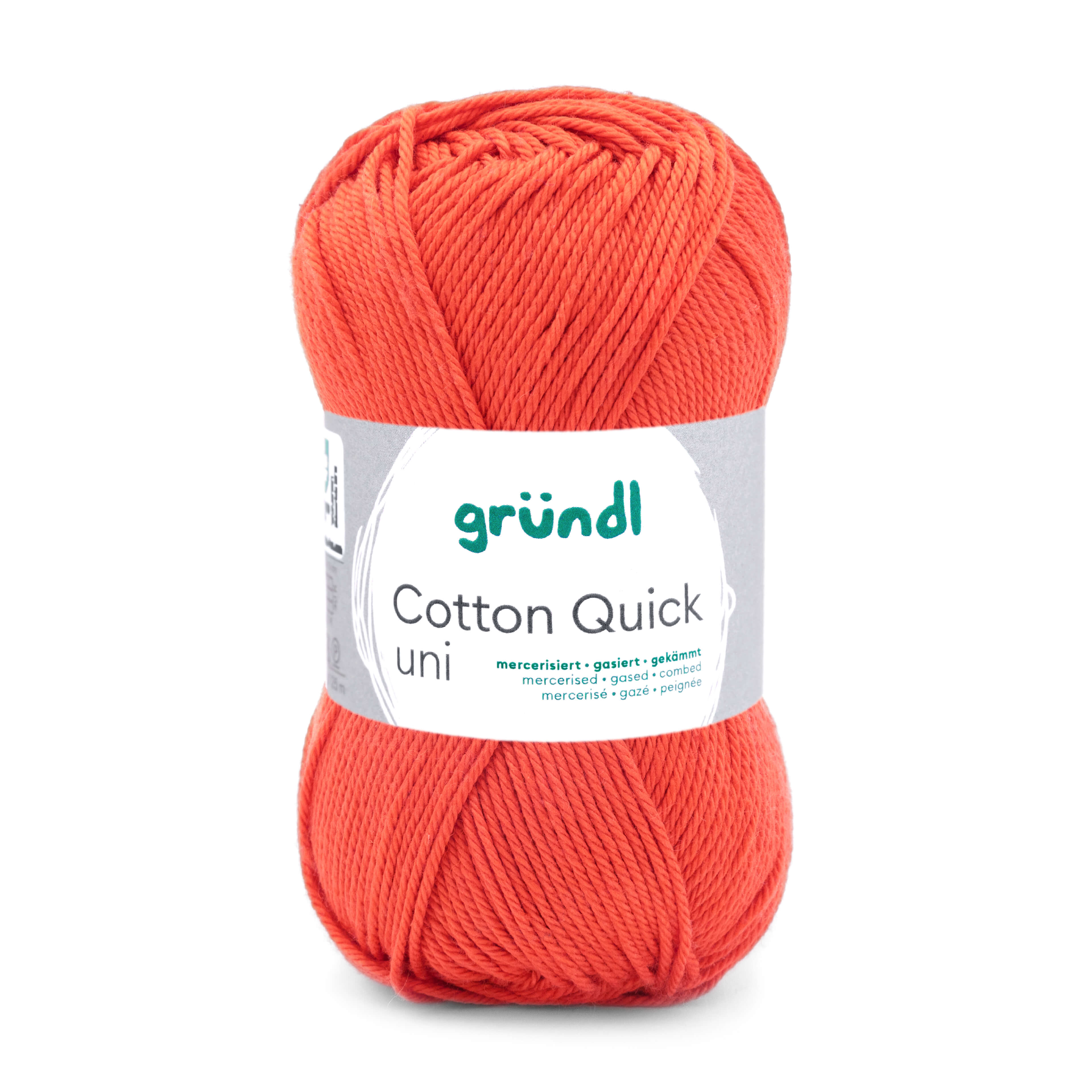 Cotton Quick Uni Baumwollgarn mercerisiert gasiert gekämmt 50g / 125m