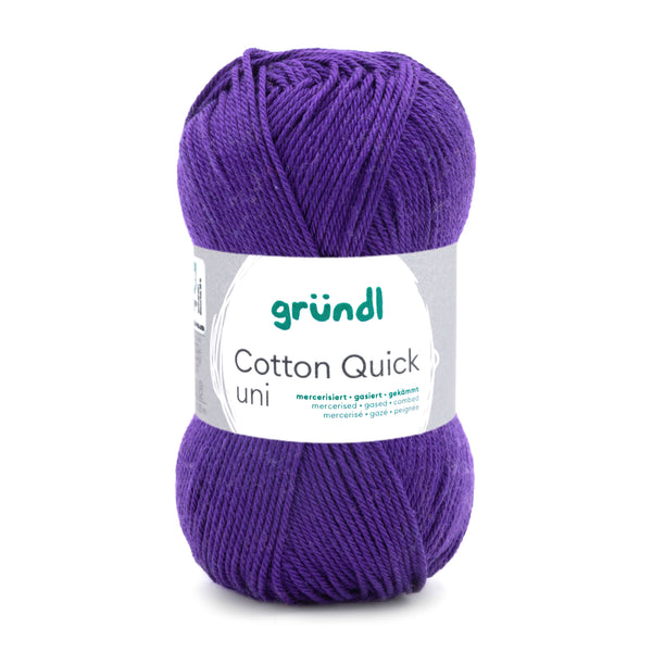Cotton Quick Uni Baumwollgarn mercerisiert gasiert gekämmt 50g / 125m