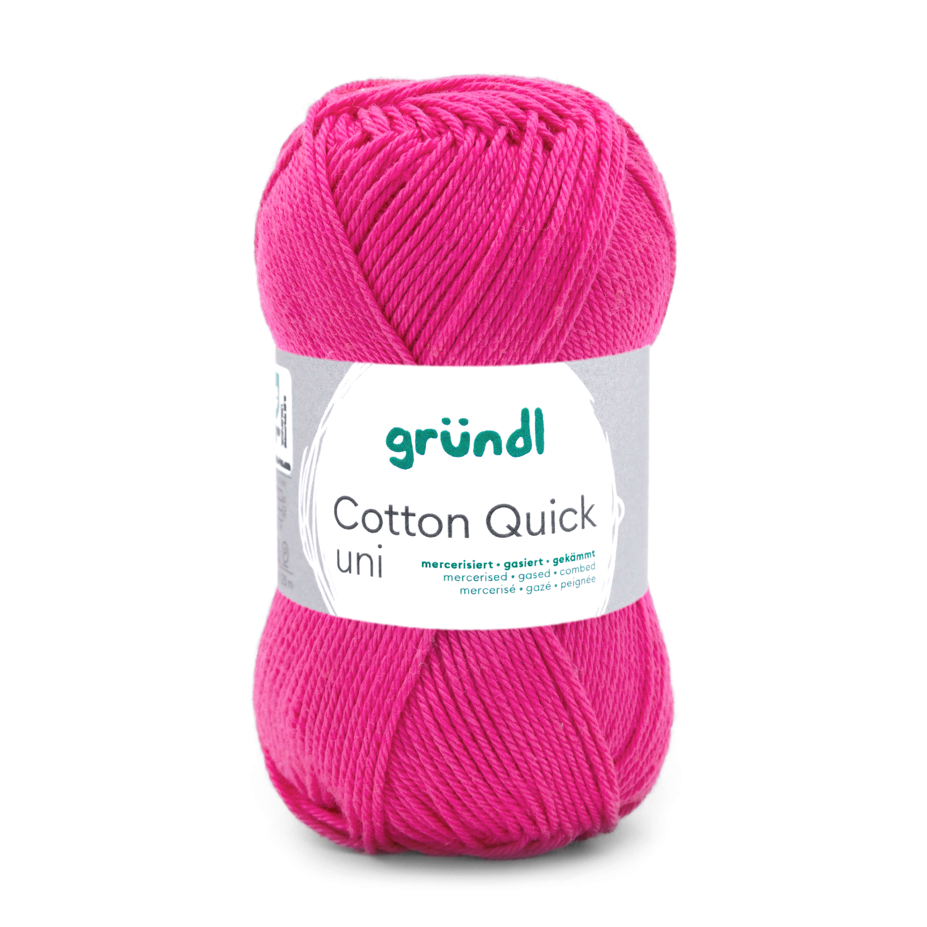 Cotton Quick Uni Baumwollgarn mercerisiert gasiert gekämmt 50g / 125m