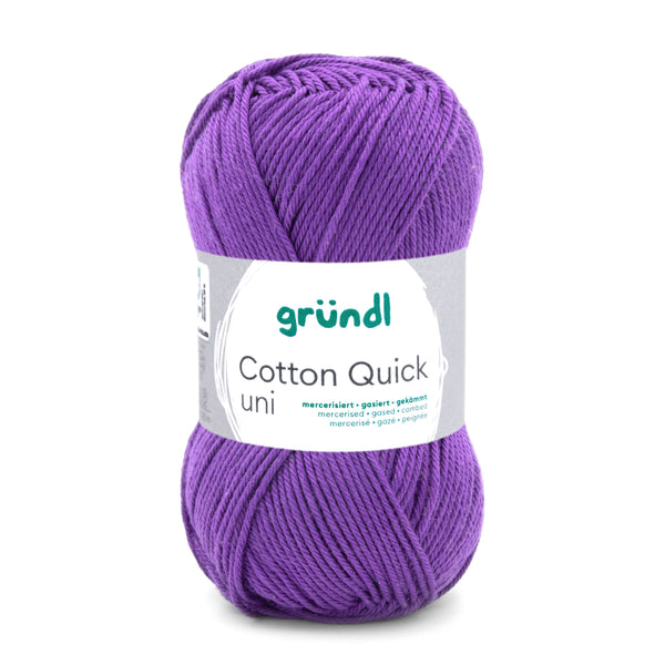 Cotton Quick Uni Baumwollgarn mercerisiert gasiert gekämmt 50g / 125m