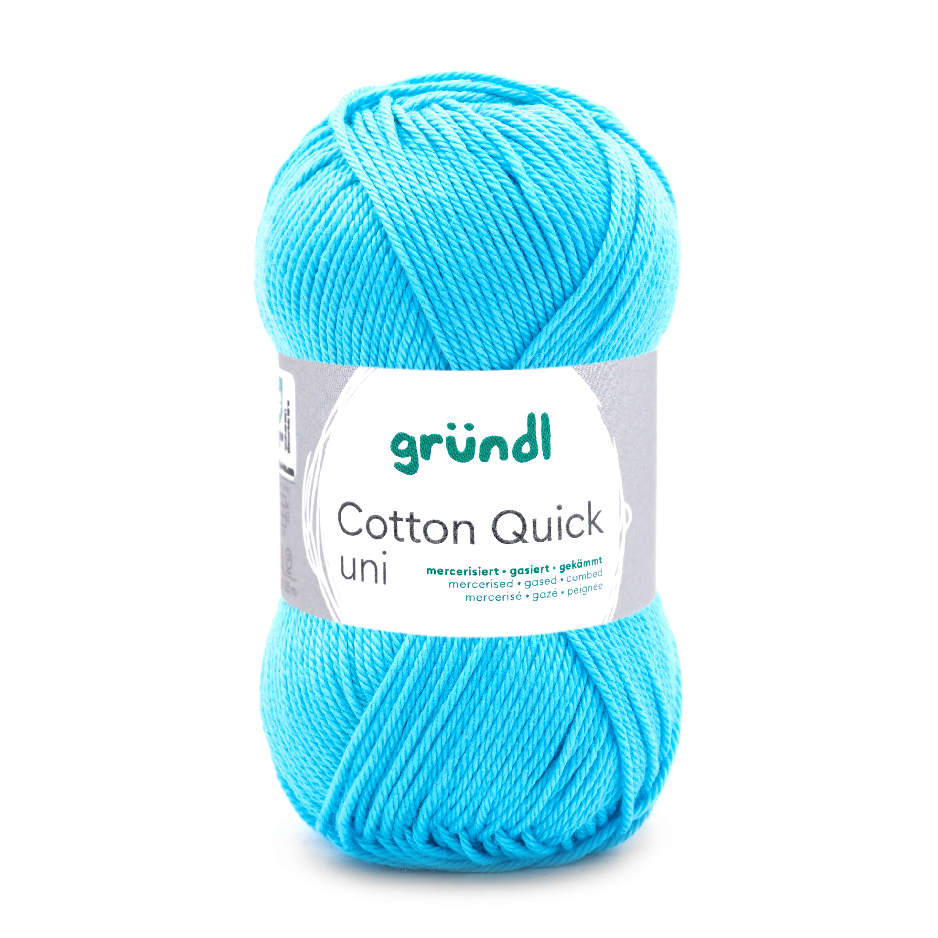 Cotton Quick Uni Baumwollgarn mercerisiert gasiert gekämmt 50g / 125m