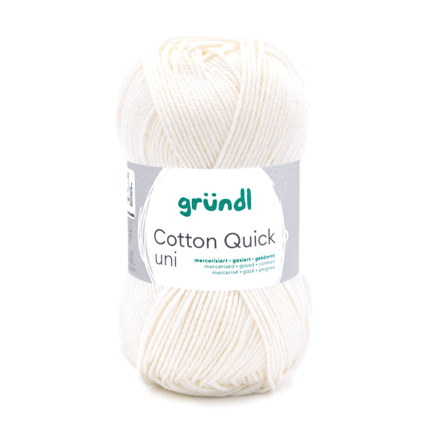 Cotton Quick Uni Baumwollgarn mercerisiert gasiert gekämmt 50g / 125m