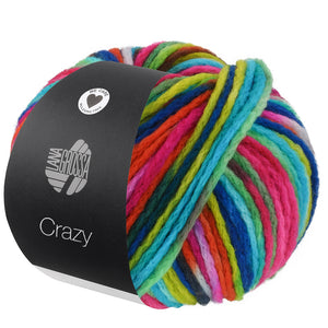 Lana Grossa Crazy Kettengarn Schurwolle (Merino) Multicolor 100g / 140m