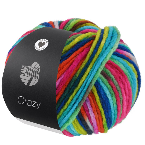 Lana Grossa Crazy Kettengarn Schurwolle (Merino) Multicolor 100g / 140m