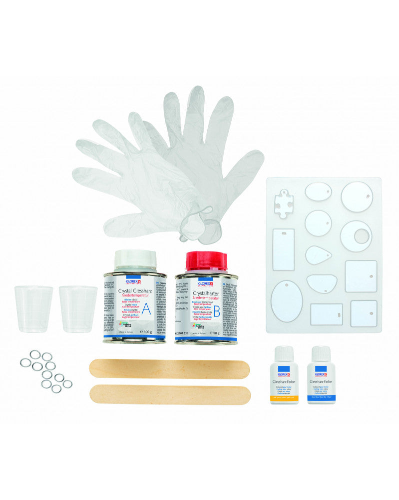 Kristall-Giessharz Starter-Set Niedertemperatur 150g