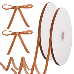 Samtband einseitig 7mm 24m / Rolle