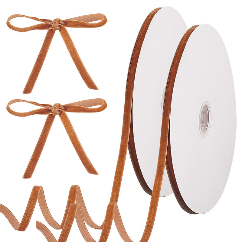 Samtband einseitig 7mm 24m / Rolle