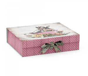 Reispapier Hasen Tassen rosa A4 25-30g/m² 1 Bogen