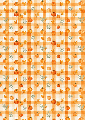Reispapier Decoupage Kürbis-Karo A4 25-30 g/m² 1 Bogen