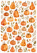 Reispapier Decoupage Pumpkins all over Watercolor-Style A4 25-30 g/m² 1 Bogen