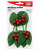 Deko Beeren am Blatt Drahtstiel 12 Stück