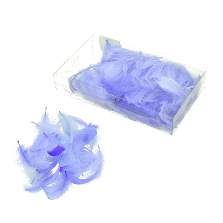 Deko-Federn Klarsichtbox ~ 90 mm 15g ~ 270 Stück