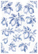 Decoupage Reispapier Delft Porzellan Muster Blau-Weiß mit Zitronenmotiv A4 25-30g/m² 1 Bogen
