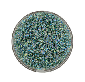 Miyuki Delica japanisch 11/0 turquoise AB 2mm 4g / Dose