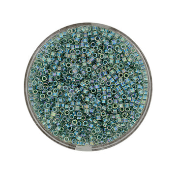 Miyuki Delica japanisch 11/0 turquoise AB 2mm 4g / Dose