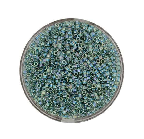 Miyuki Delica japanisch 11/0 turquoise AB 2mm 4g / Dose
