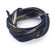 Jeans Band dunkelblau mit Goldeffekten 10x2mm Denim Cord per Laufmeter