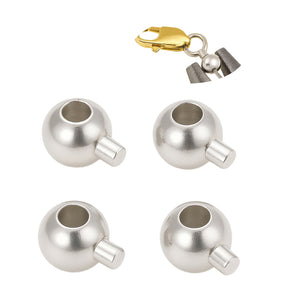 Crimp Endperlen Kugelstopper 3,5x5mm 4 Stück