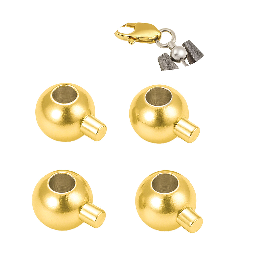 Crimp Endperlen Kugelstopper 3,5x5mm 4 Stück