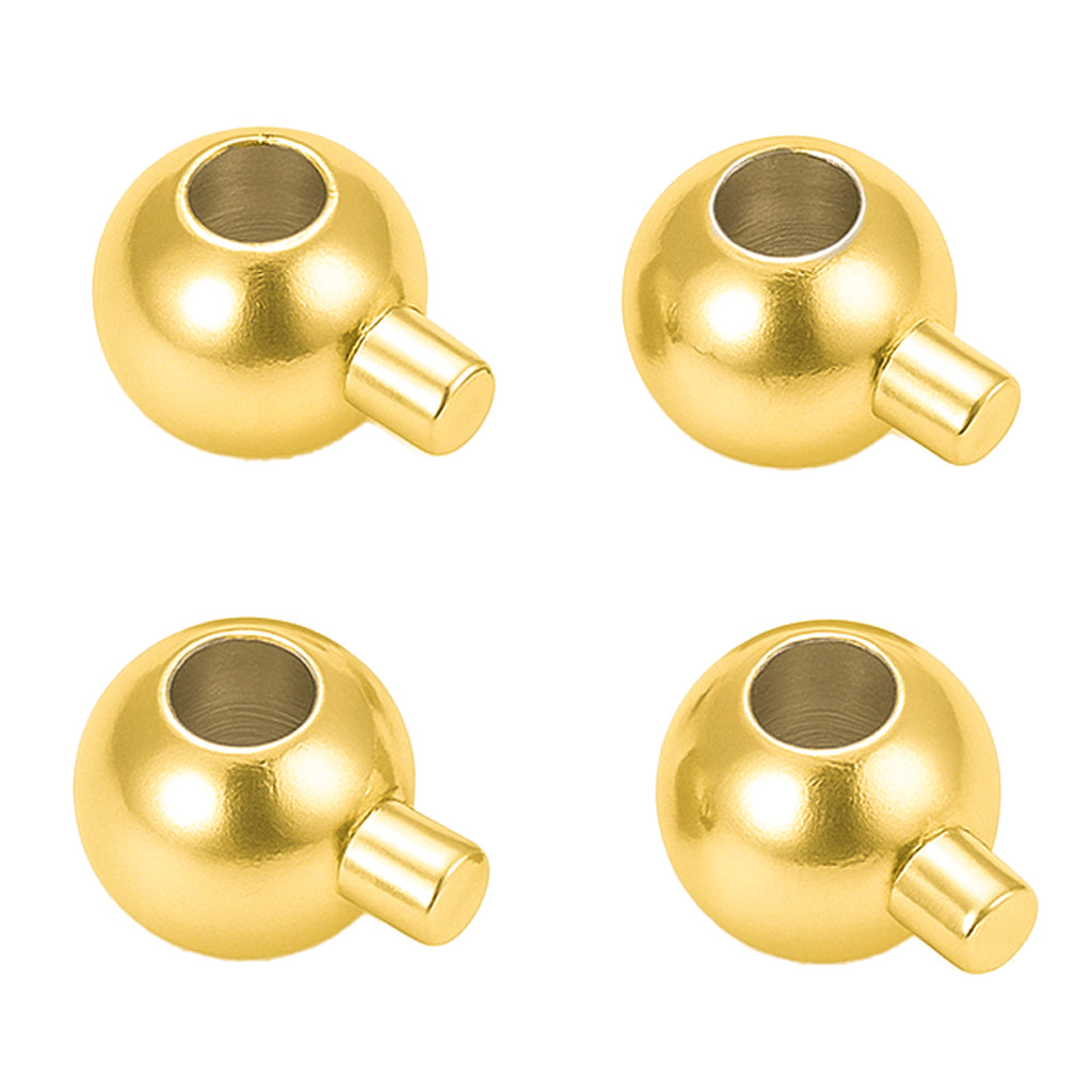 Crimp Endperlen Kugelstopper 3,5x5mm 4 Stück