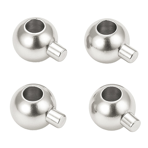 Crimp Endperlen Kugelstopper 3,5x5mm 4 Stück