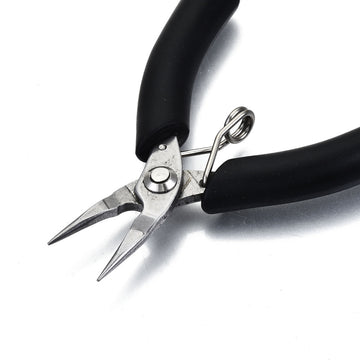 Mini-Diagonalzange aus Edelstahl Spitzzange 10x5,2x1,3cm schwarz