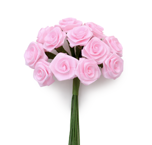 Diorröschen rose 14mm 12 Stück/Bund