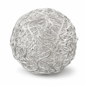 Drahtperle silberfärbig gewickelt 25mm 1 Stück