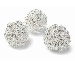 Drahtperlen verbunden silbern