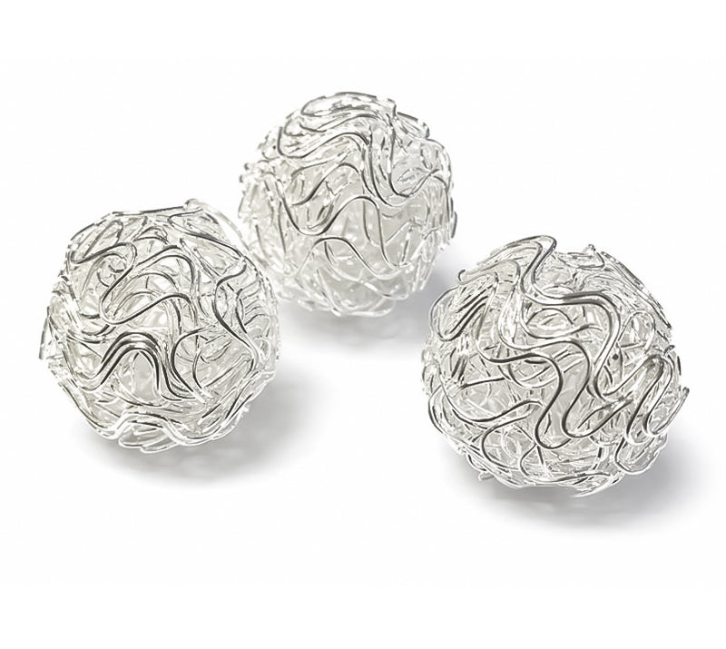 Drahtperlen verbunden silbern