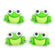 Dress it up Knöpfe Happy Frogs 2x3cm 4 Stück