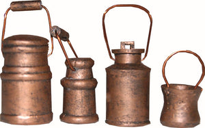 Milchkannen-Set kupfer 3-8 cm