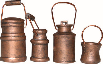 Milchkannen-Set kupfer 3-8 cm