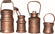 Milchkannen-Set kupfer 3-8 cm