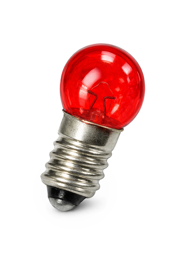 Ersatzbirnen E10 ( rot oder weiß) 5 Stk./Pkg