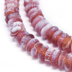Achat Rondellperlen-Strang 6~6.5x2.5~3 mm 37,5cm (ca. 125~144 Stk)