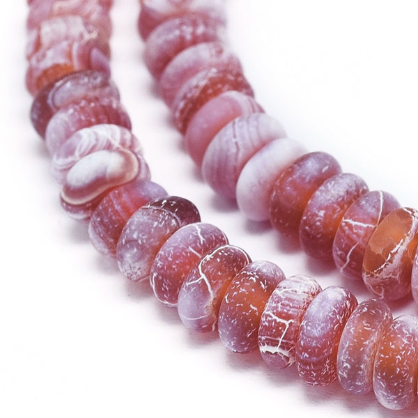 Achat Rondellperlen-Strang 6~6.5x2.5~3 mm 37,5cm (ca. 125~144 Stk)