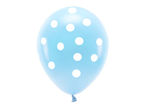 Öko-Luftballons gepunktet 6 Stück 33cm