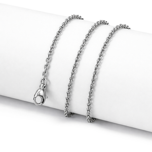 Edelstahl Ankerkette rostfrei mit Karabinerverschluss silbern 50cm 2mm