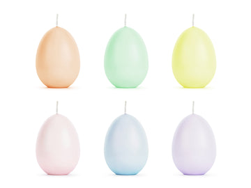 Eier Kerzen Set 6 Stück 7cm Pastellfarben