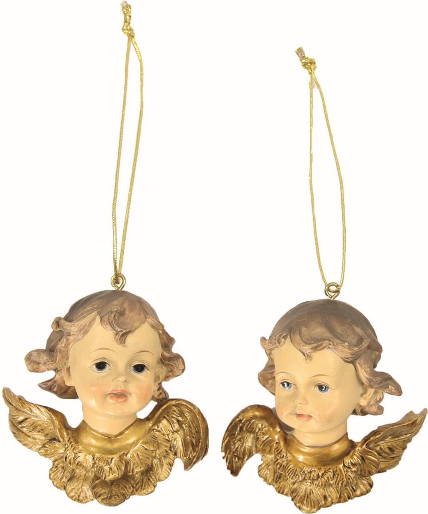 Engelsköpfe zum Aufhängen gold 2cm