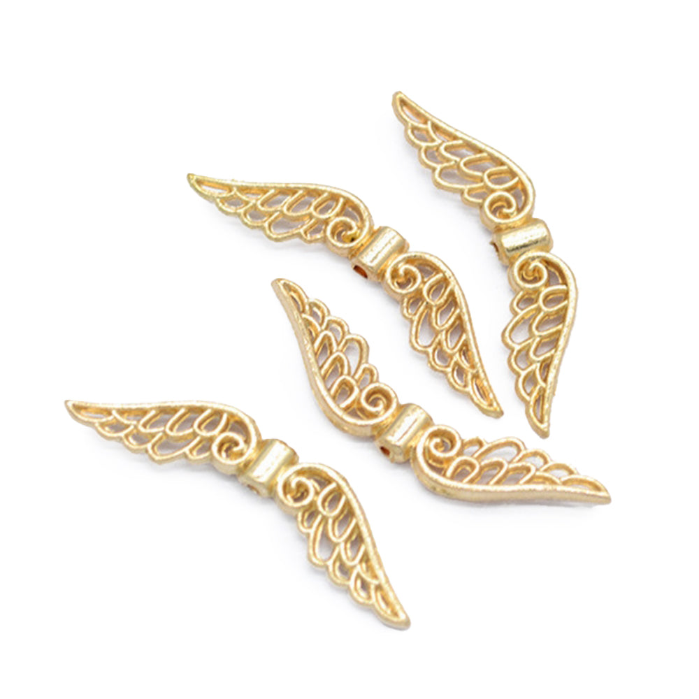 Engelflügel aus Metall mit Loch 32x6mm 10 Stück