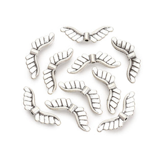 Engelflügel antiksilber aus Metall 8,5x24x3mm 10 Stück