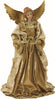 Engel mit Stoffkleid altgold