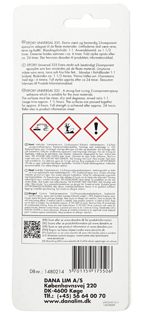Epoxid Kleber 2 Komponenten in Spritze 24 ml